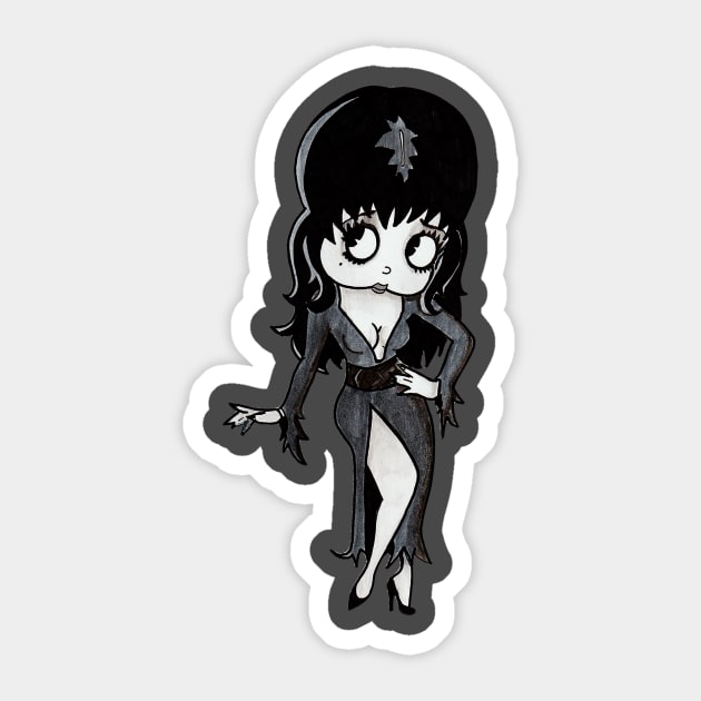 Elvira Boop Elvira Mistress Of The Dark Sticker TeePublic